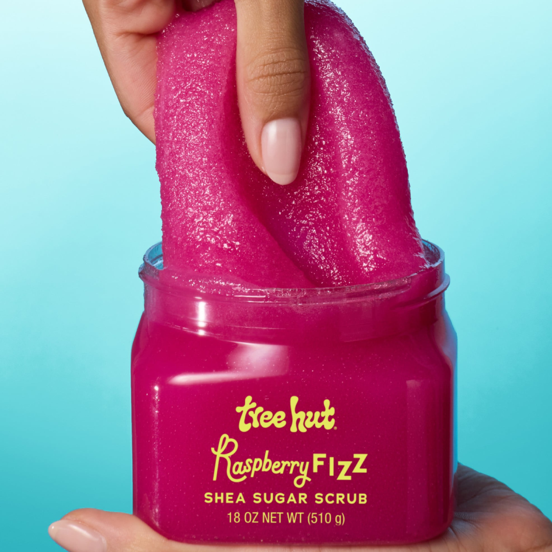Tree Hut Raspberry Fizz Shea Butter Sugar Body Scrub – 18 oz Tree Hut