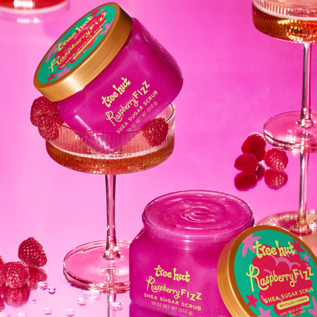 Tree Hut Raspberry Fizz Shea Butter Sugar Body Scrub – 18 oz Tree Hut