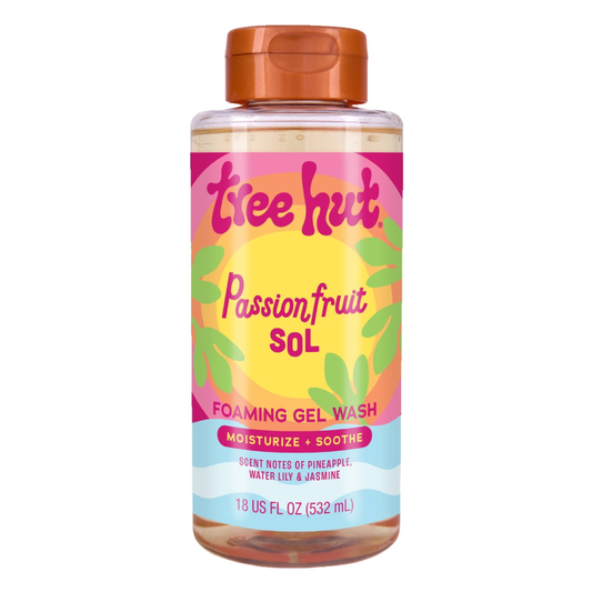 Tree Hut Passionfruit Sol Foaming Gel Body Wash – 18 fl oz Tree Hut