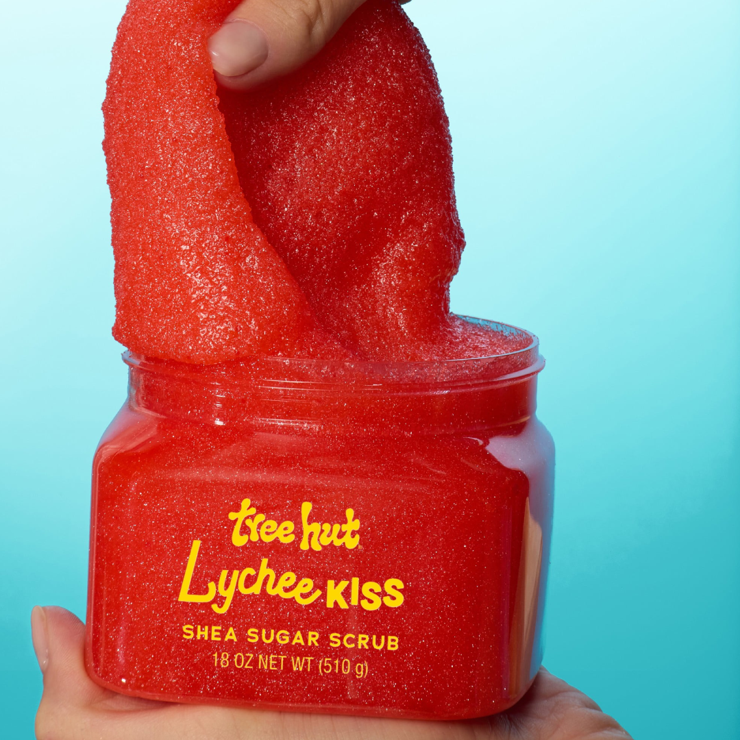 Tree Hut Lychee Kiss Shea Butter Sugar Body Scrub – 18 oz Tree Hut