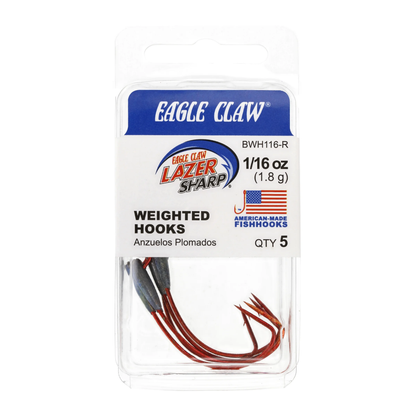 Eagle Claw Weighted Fishing Hook – Unpainted Eagle Claw