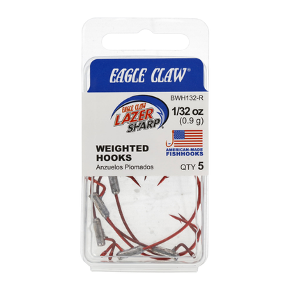 Eagle Claw Weighted Fishing Hook – Unpainted Eagle Claw