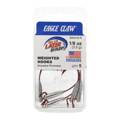 Eagle Claw Weighted Fishing Hook – Unpainted Eagle Claw