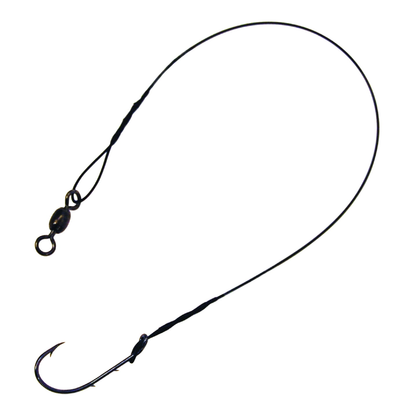Lazer Sharp 9135H-3/0 Nylawire Premium Snelled Fishhook – Black Eagle Claw