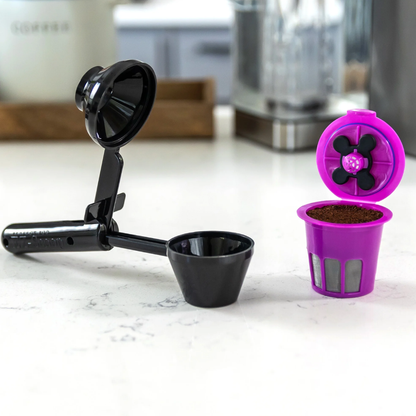 Perfect Pod Universal Fit Single Serve Coffee Filter – EZ-Scoop & Reusable K-Cup Value Pack Perfect Pod