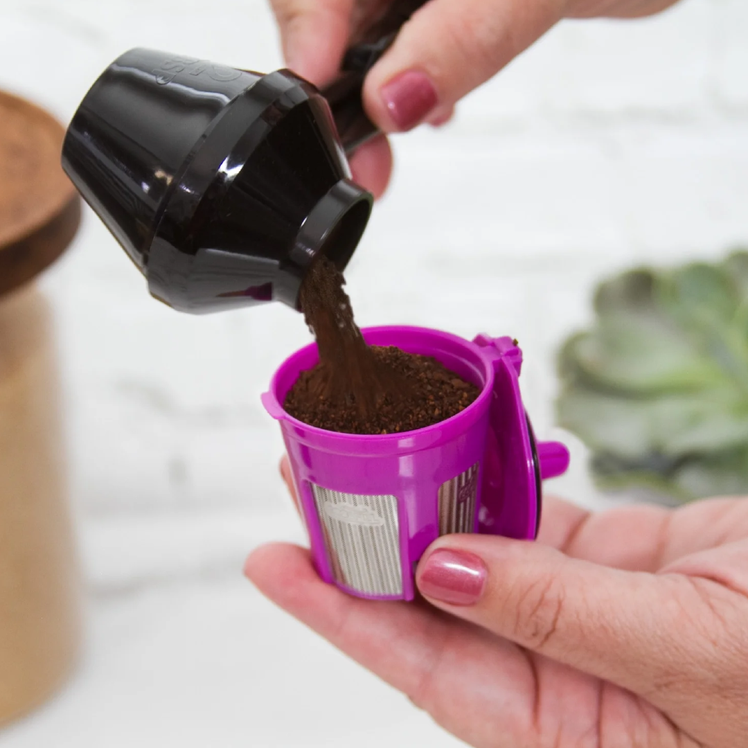 Perfect Pod Universal Fit Single Serve Coffee Filter – EZ-Scoop & Reusable K-Cup Value Pack Perfect Pod