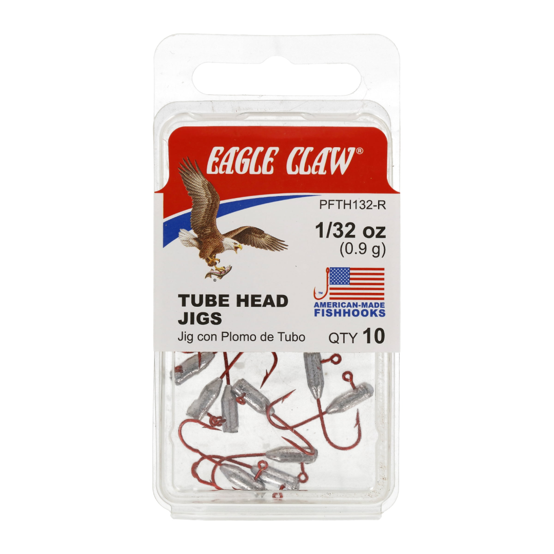 Eagle Claw Insider Tube Fishing Jig Head Unpainted | Customizable Freshwater Jig Eagle Claw