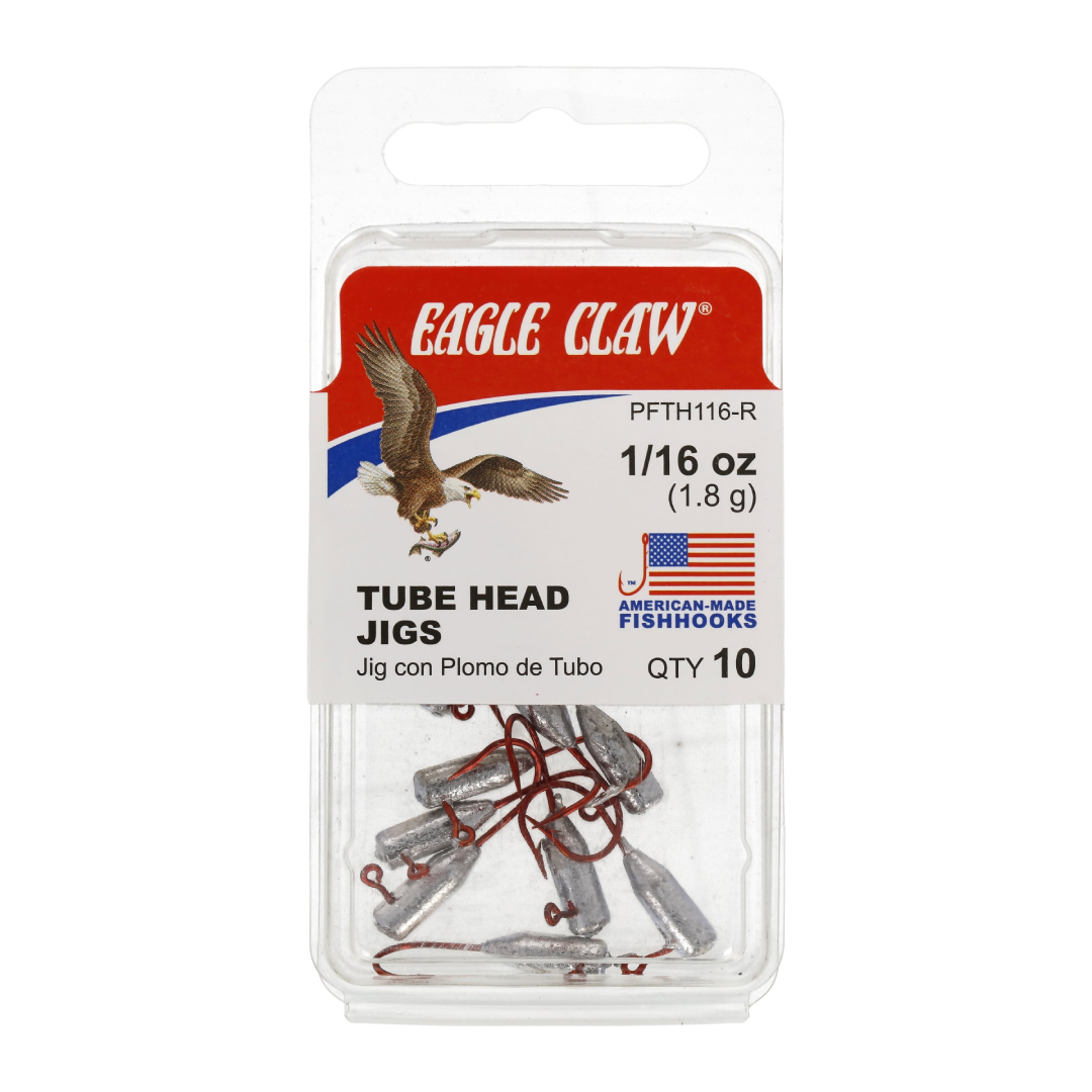 Eagle Claw Insider Tube Fishing Jig Head Unpainted | Customizable Freshwater Jig Eagle Claw