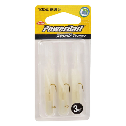 PowerBait Pre-Rigged Atomic Teasers 1/32 oz – 3 Pack | Bleeding Pearl Fishing Lures Leland Lures