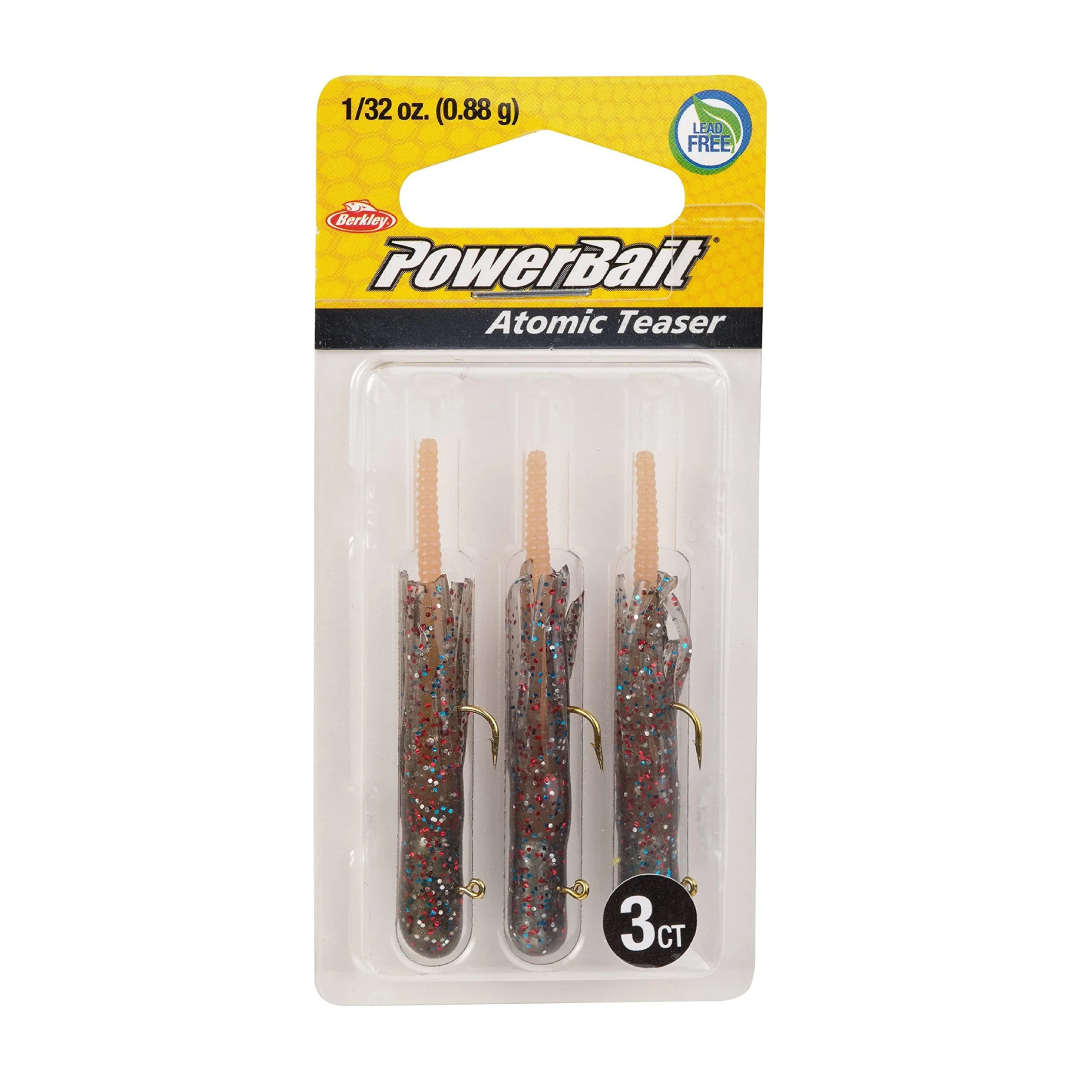 PowerBait Pre-Rigged Atomic Teasers 1/32 oz – 3 Pack | Natural Candy Fishing Lures PowerBait