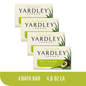 Yardley London Moisturizing Bath Bar Aloe & Avocado 4 oz | 4 Pack Gentle Hydrating Soap Yardley