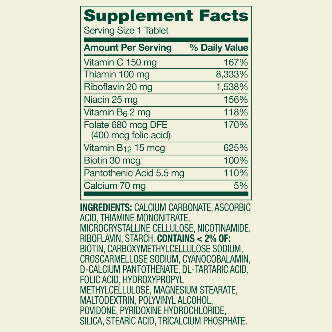 Spring Valley Super Vitamin B-Complex Supplement 500 Count | Energy & Nervous System Support Spring Valley