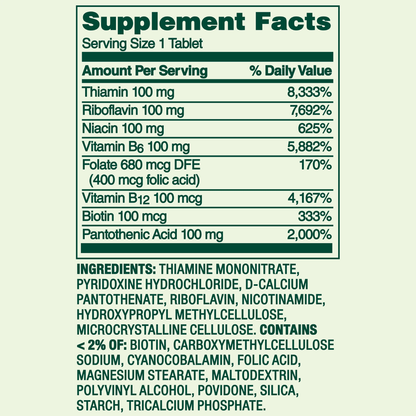 Spring Valley B-100 Complex 60 Count Timed-Release | Energy & Metabolism Support Spring Valley