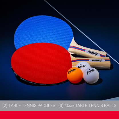 Franklin Sports Table Tennis Paddle Set 2 Player Kit with Balls | Complete Ping Pong Paddle Set Franklin