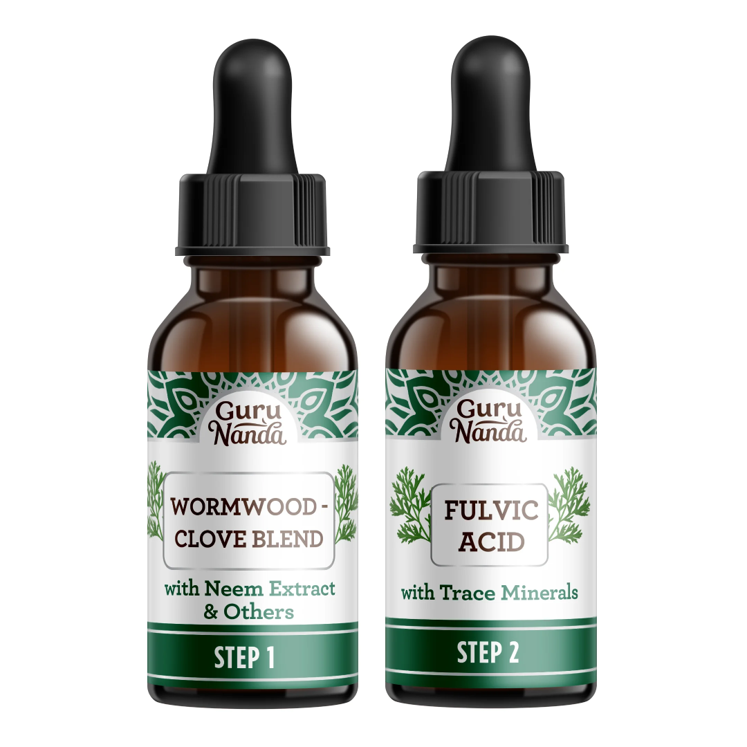 GuruNanda Paracleanse 2-Step Liquid Supplement – Wormwood & Neem GuruNanda