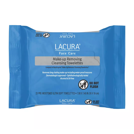 Lacura Make-Up Removing Cleansing Towelettes – 25 Count Makeup Wipes Lacura