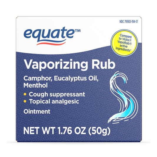 Equate Vaporizing Rub Cough Suppressant & Topical Analgesic Equate