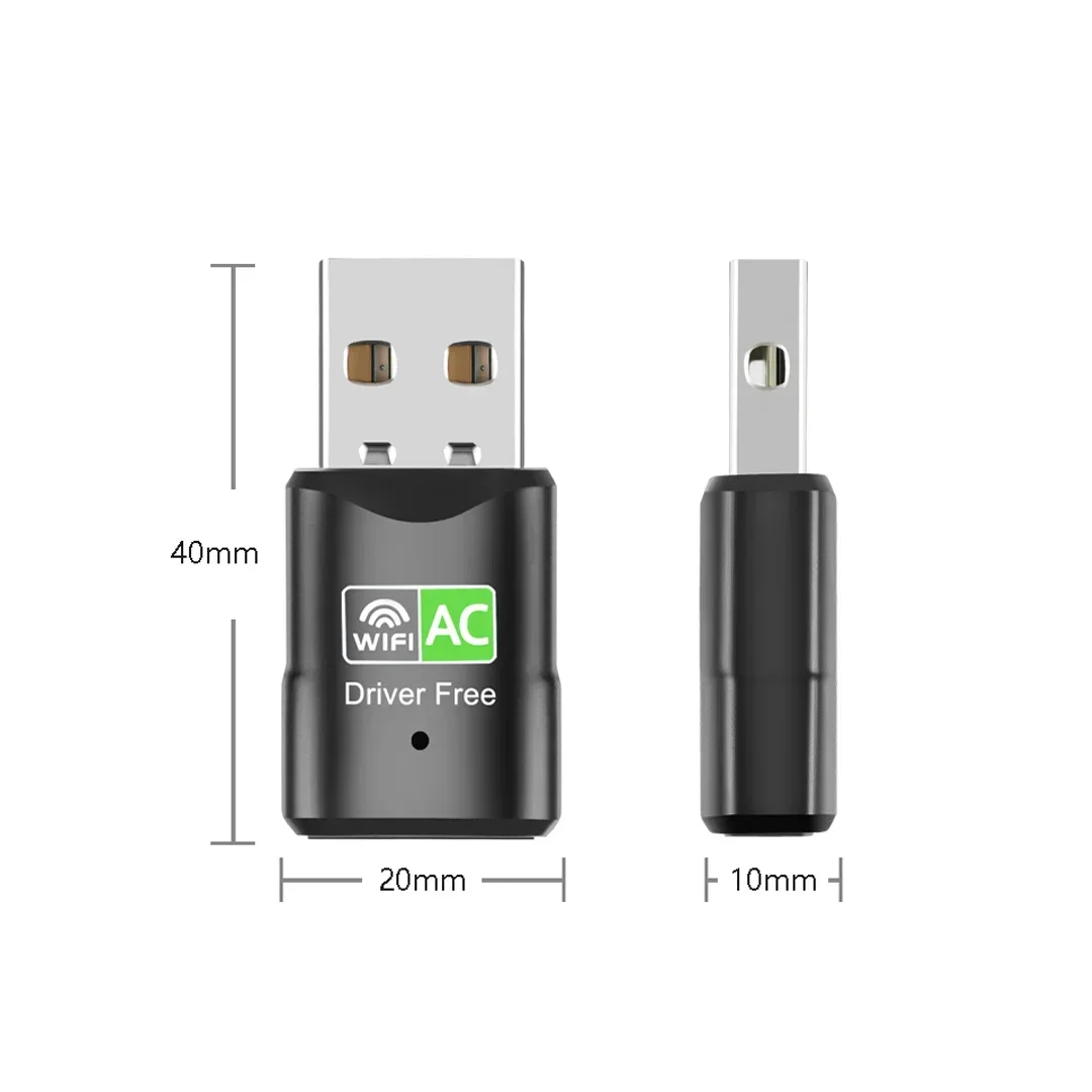 USB WiFi Adapter 600Mbps Dual Band 2.4G & 5.8GHz – AC Wireless USB Dongle MegoDeals