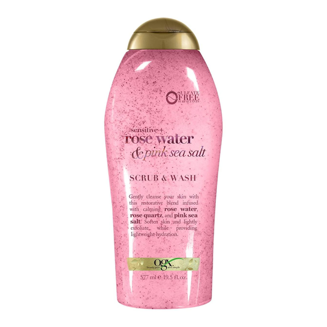OGX Sensitive Rose Water & Pink Sea Salt Body Scrub – 19.5 fl. oz. OGX