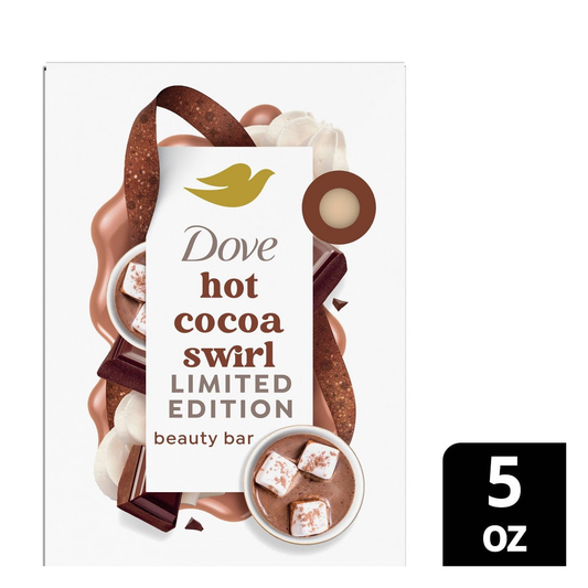 Dove Beauty Limited Edition Holiday Treat Bar Soap – Hot Cocoa Swirl (5 oz) Dove