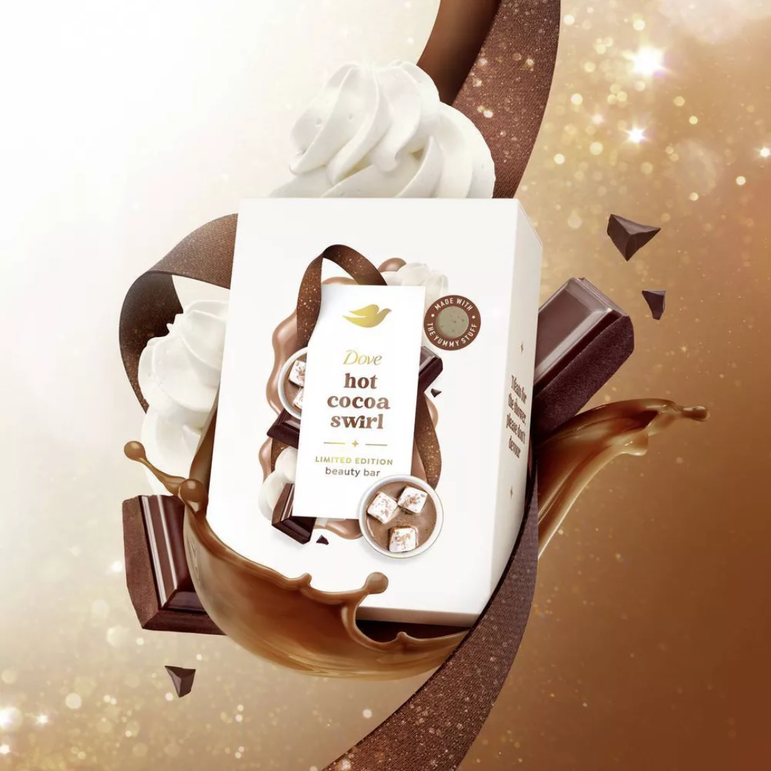 Dove Beauty Limited Edition Holiday Treat Bar Soap – Hot Cocoa Swirl (5 oz) Dove