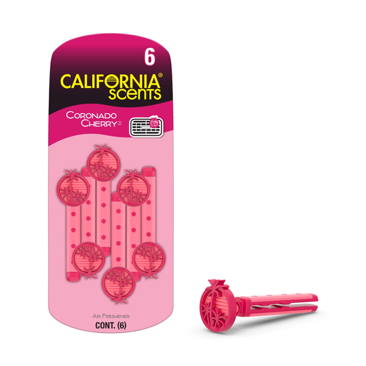 California Scents Coronado Cherry Vent Car Air Freshener – 6 Count California scents!