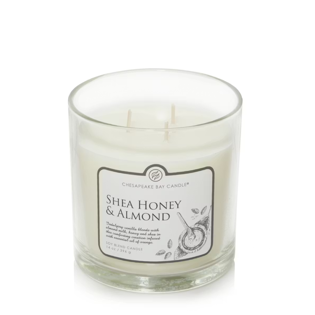 Chesapeake Bay Shea Honey & Almond Jar Candle – 3-Wick, 14 oz Chesapeake Bay