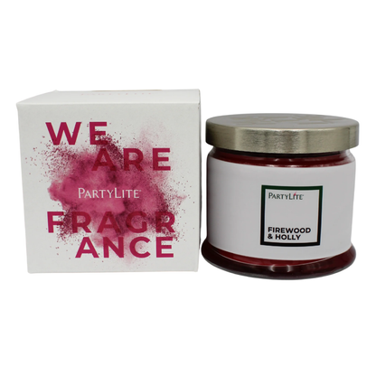 Partylite Firewood & Holly Jar Candle – 3-Wick, 13.2 oz PartyLite