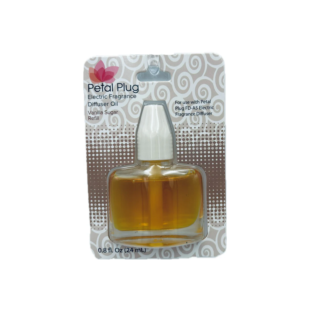 Petal Plug Refill Electric Diffuser Oil 0.8oz – Vanilla Sugar | Long-Lasting Scent for Plug-In Air Fresheners