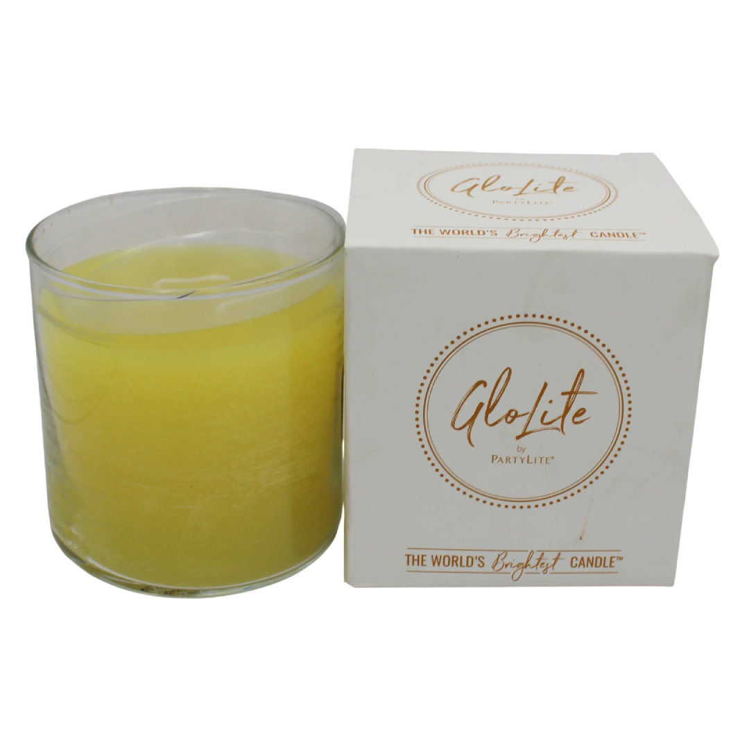 PartyLite GloLite Wild Lemongrass Citronella 2-Wick Jar Candle – 15.5 oz PartyLite