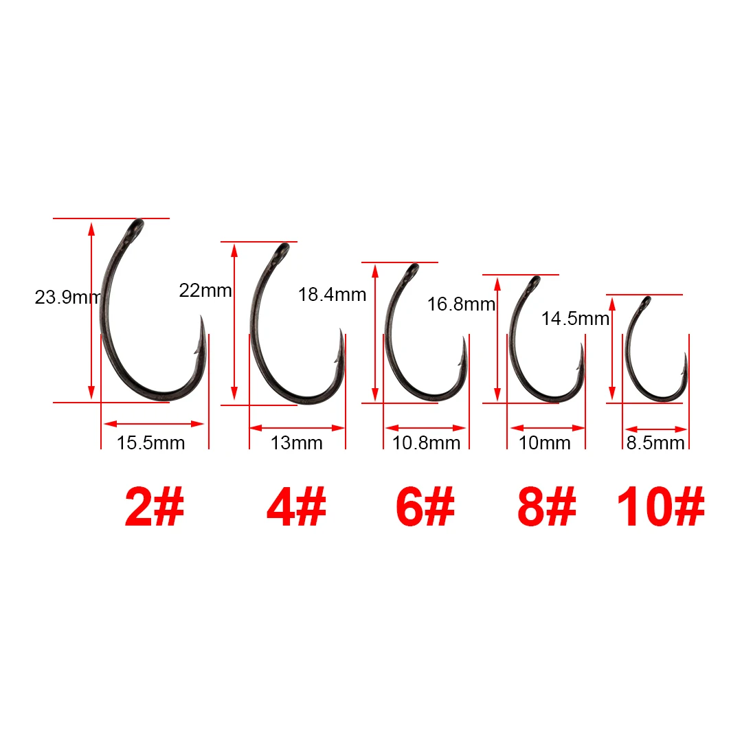 HIRISI PTFE Coated High Carbon Steel Barbed Fish Hook with Eye – X911 Hirisi