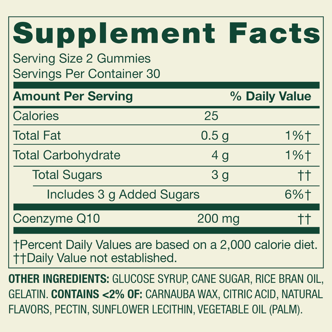 Spring Valley CoQ10 Adult Gummies 200 mg – Heart Health & Energy Support (60 Count) Spring Valley