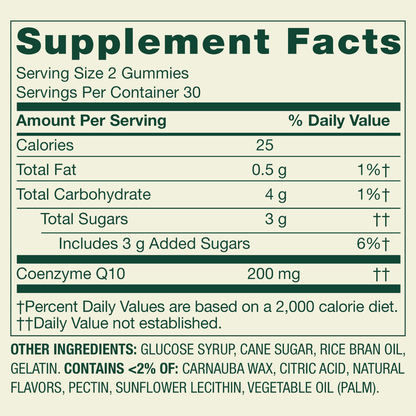 Spring Valley CoQ10 Adult Gummies 200 mg – Heart Health & Energy Support (60 Count) Spring Valley