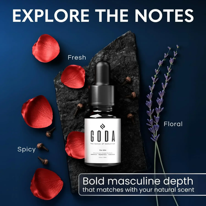 GODA Pheromones Perfume for Men – The Original Long-Lasting Fragrance | Spicy, Fresh & Floral Musky | Vegan & Cruelty-Free | 15 ml GODA