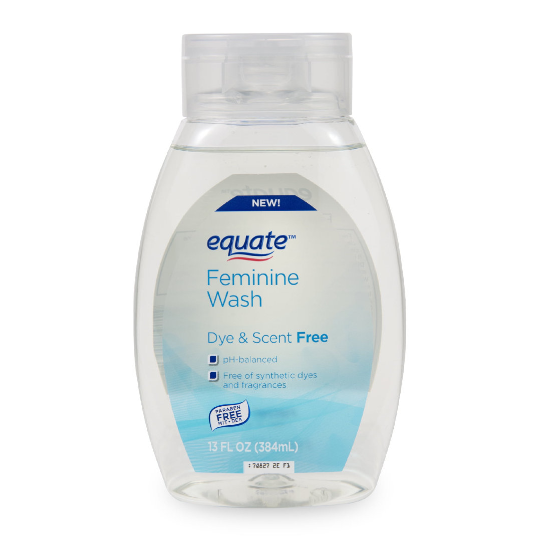 Equate Feminine Cleansing Wash – Scent & Dye Free, pH-Balanced, 13 fl oz | Gentle Care for All Skin Types Equate