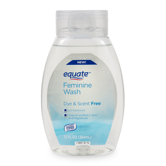 Equate Feminine Cleansing Wash – Scent & Dye Free, pH-Balanced, 13 fl oz | Gentle Care for All Skin Types Equate
