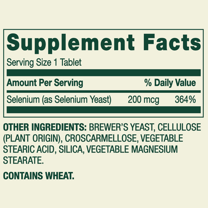 Spring Valley Selenium 200 mcg Tablets | Immune & Antioxidant Support | 100 Count Spring Valley