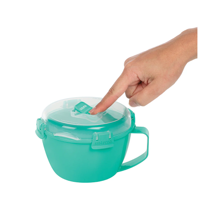 Sistema Klip It Noodle Bowl 31.7 oz | Microwave Safe BPA-Free Food Storage Bowl Sistema
