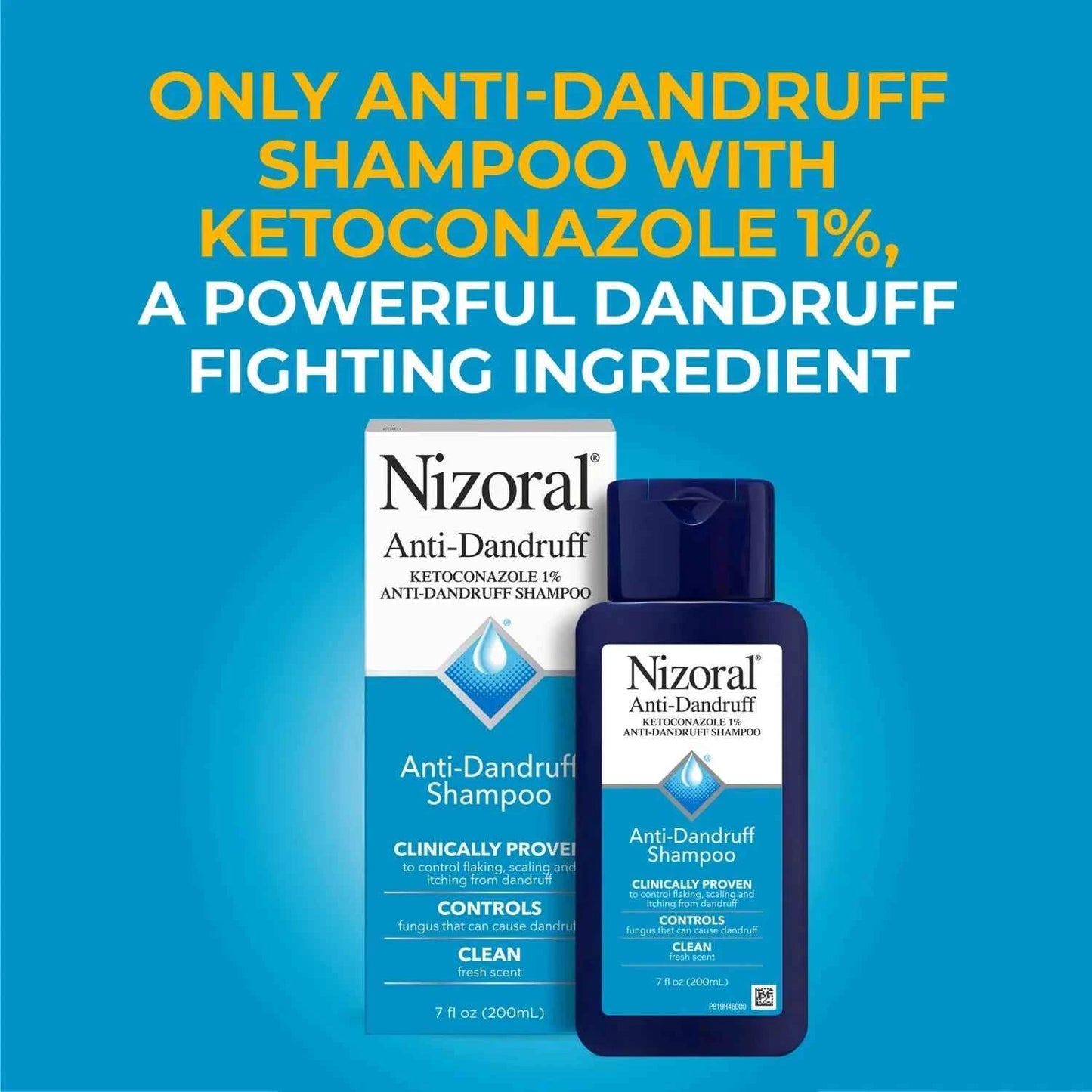 Nizoral Anti-Dandruff Shampoo with 1% Ketoconazole, Fresh Scent – 7 fl oz