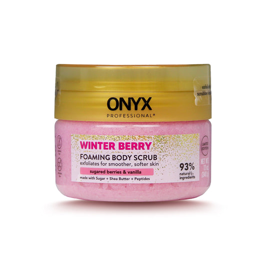 ONYX Professional Foaming Body Scrub with Scrubber – Winter Berry, 12 oz ONYX Professional