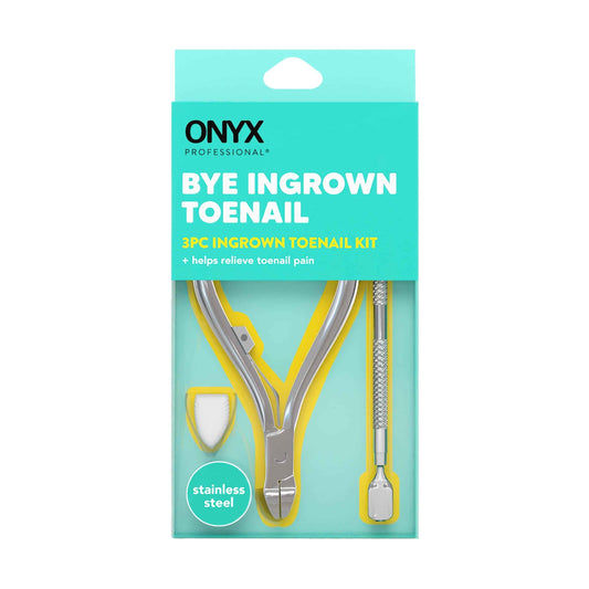 Onyx Professional Ingrown Toenail Kit with Metal Clippers & Double-Ended Pusher – Silver