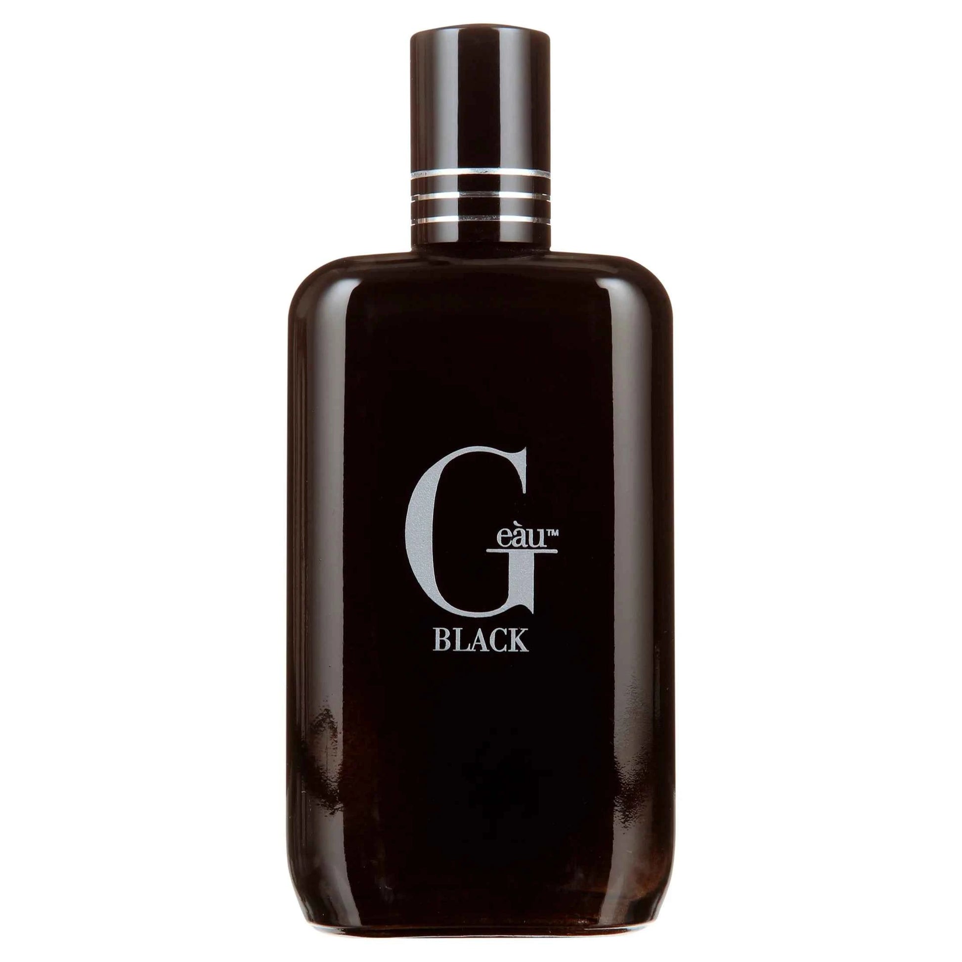 Parfums Geàu Black for Men Eau De Toilette Spray - Bold & Modern Scent, 3.4 fl oz
