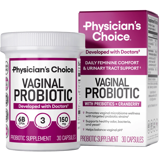 Physician's Choice Vaginal Probiotic for Women – 6 Billion CFU, Supports pH Balance & Odor Control – 30 Count