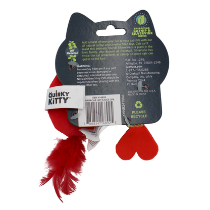 Quirky Kitty Purracha Hot Sauce & Shrimp Cat Plush Toy (2-Pack) Quirky Kitty