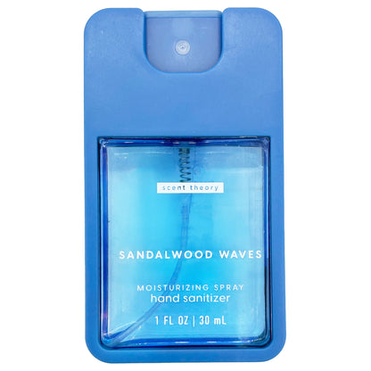 Scent Theory Hand Sanitizer Spray, Sandalwood Waves, 1 fl oz – Travel-Size Antibacterial Hand Spray with a Luxurious Scent