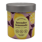 Candle container with lavender lemonade design