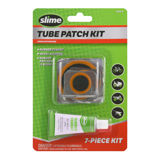 Slime Seven Piece Bike Inner Tube Patch Kit 1022-A – Quick Flat Tire Repair Slime