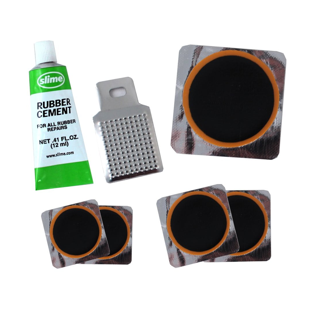 Slime Seven Piece Bike Inner Tube Patch Kit 1022-A – Quick Flat Tire Repair Slime
