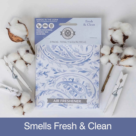 Sparkle City Scented Sachet 2 Pack – Paisley, Fresh and Clean, Home & Closet Fragrance