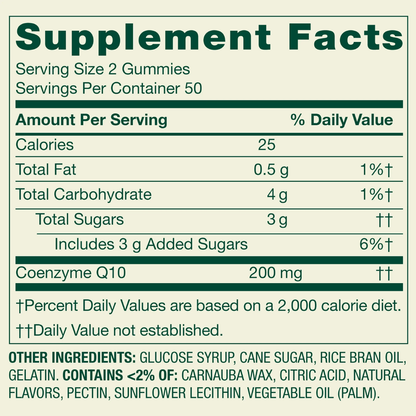 Spring Valley CoQ10 Gummies 200mg – Heart Health Dietary Supplement, 100 Count Spring Valley